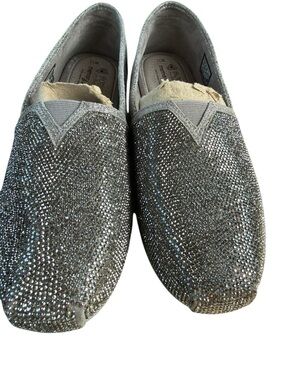 BOBS from Skechers Women's Sparkle Slip-On Flats - Silver